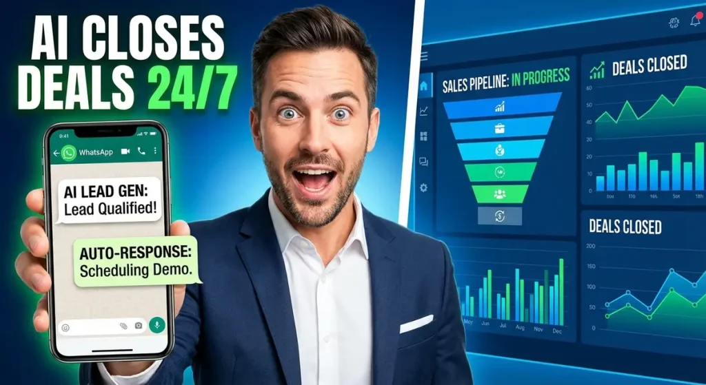 WhatsApp AI Agent managing entire sales pipeline from lead generation to closed deal